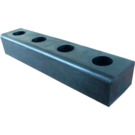 Global Industrial High-Impact Hardened Molded Dock Bumper, 20L x 4.5W x 3H, Sold Each B184086